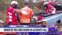 ¡Tragedia! Niño de tres años perece tras aparatoso accidente en el Valle de Amarateca
