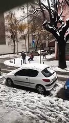 Serbian Street Performer Serenades Child With Violin