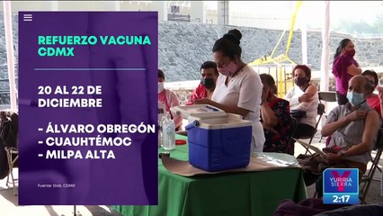 Anuncian refuerzo de vacuna antiCovid en tres alcaldías de CDMX