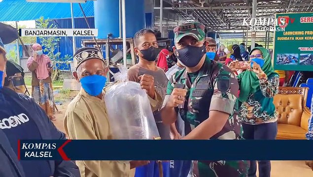Program Mulawarman Tangguh Bersama, Kodim 1007/Banjarmasin Tebar Ribuan Bibit Ikan ke Keramba Apung