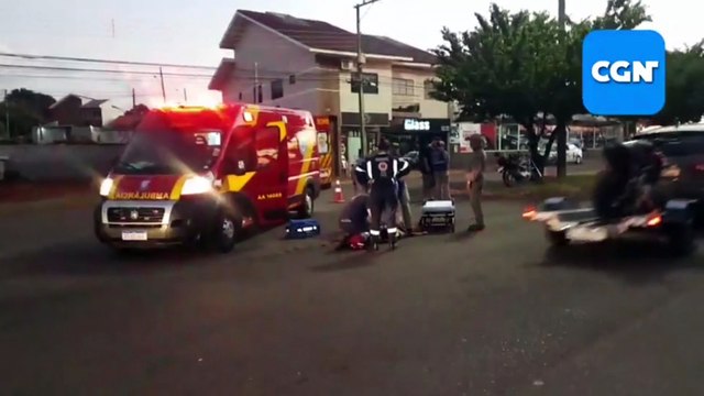 Ocupantes de moto ficam feridos em batida de trânsito na Região do Lago; Siate e Samu prestaram atendimentos