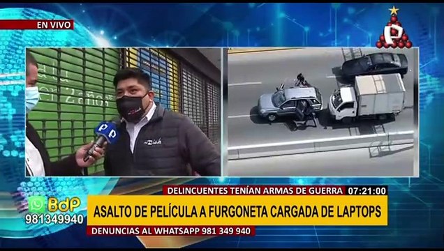 Cercado de Lima: delincuentes asaltan camión y se llevan más de 350 laptops
