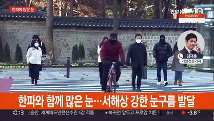 '강력 한파' 서울 -11.2도…오후에 수도권 함박눈