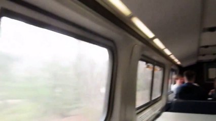 Amtrak 90 north of Fayetteville inside Amtrak's Cafe Car