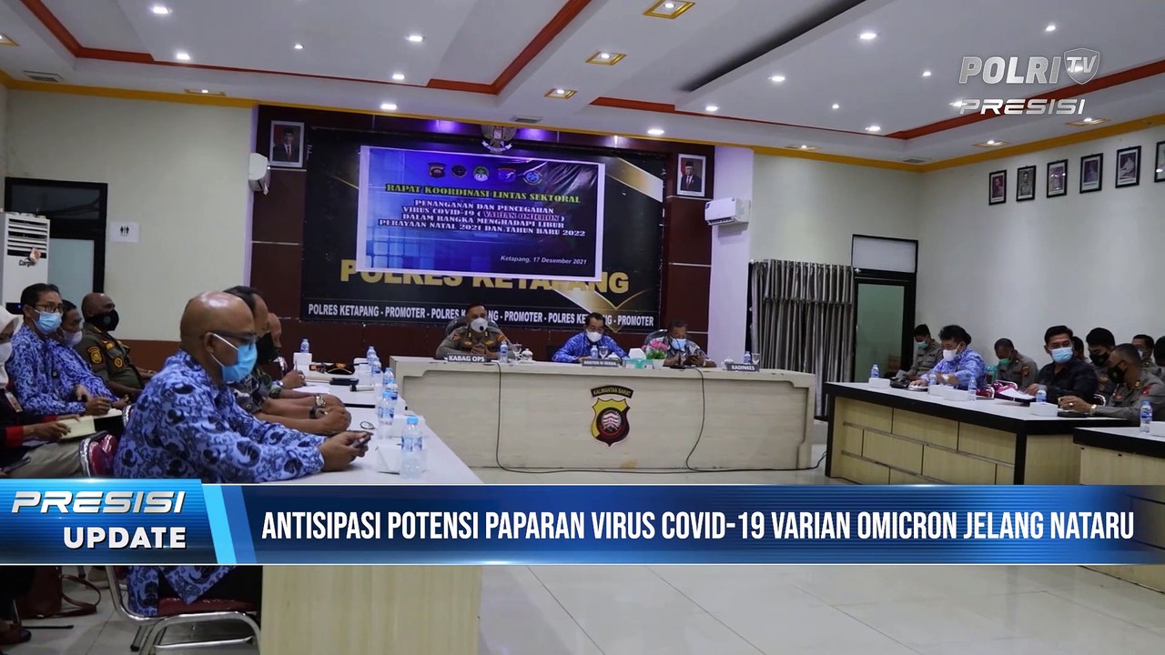 Polres Ketapang Gelar Rapat Koordinasi Antisipasi Potensi Paparan Virus Covid-19 Varian Omicron