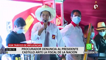 Denuncian a Pedro Castillo por presunta comisión de delitos ante fiscal de la Nación