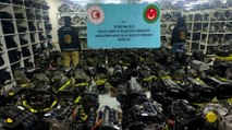 Gümrük Muhafaza 410 otomobil motoru ele geçirdi