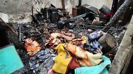 Madde bağımlısı oğulları evi yaktı