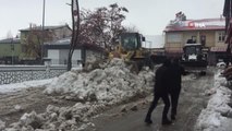 Karlıova'da yağan kar, kamyonlarla ilçe dışına taşınıyor
