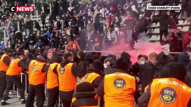 De violents débordements à Charléty pour le match entre le Paris FC et l'Olympique Lyonnais