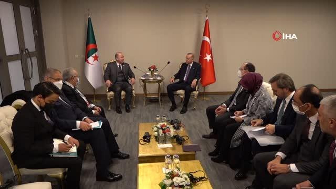 Cumhurbaşkanı Erdoğan, Cezayir Başbakanı ve Maliye Bakanı Aimene Benabderrahmane ile görüştü