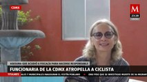 Funcionaria de la CdMx atropella a ciclista