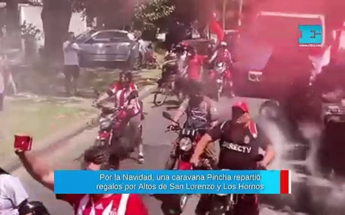 Por la Navidad, una caravana Pincha repartió re...