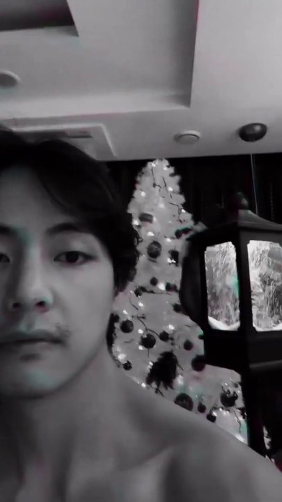 BTS Kim Taehyung showing his Christmas Tree  Decor | Taehyung growing Beard