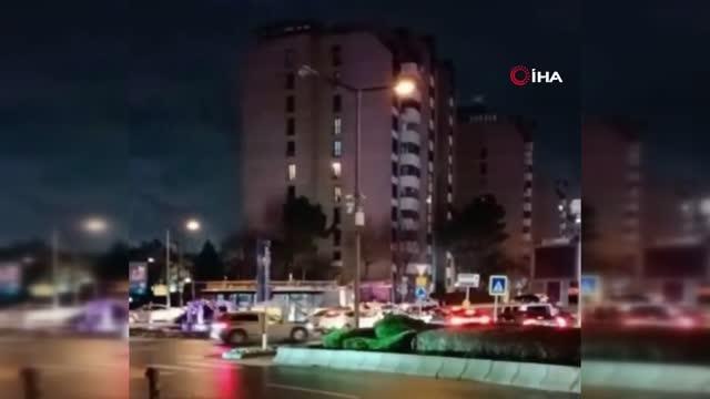 Başakşehir'de asker eğlencesinde yolun ortasında havai fişek attılar