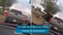 “Me está apuntando con un arma”: mujer es perseguida en calles de Nogales, Sonora