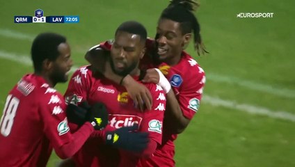 Quevilly-Rouen revient dans le match face à Laval : le but de Nazon en vidéo