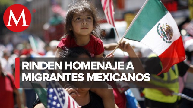 Rinden homenaje a migrantes mexicanos radicados en Estados Unidos