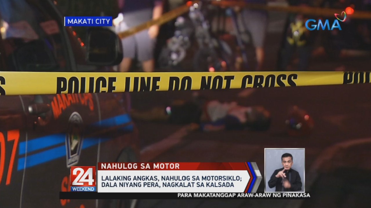 Lalaking angkas, nahulog sa motorsiklo; dala niyang pera, nagkalat sa kalsada | 24 Oras Weekend