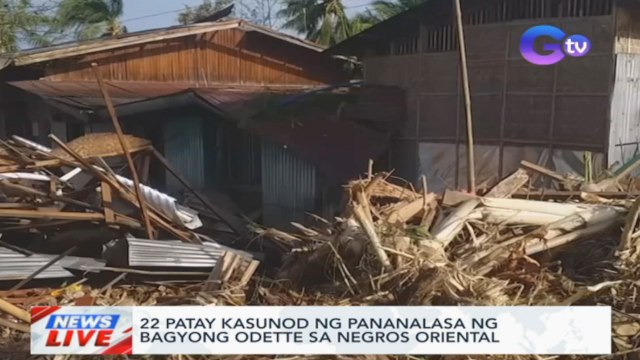 22 patay kasunod ng pananalasa ng Bagyong Odette sa Negros Oriental | News Live