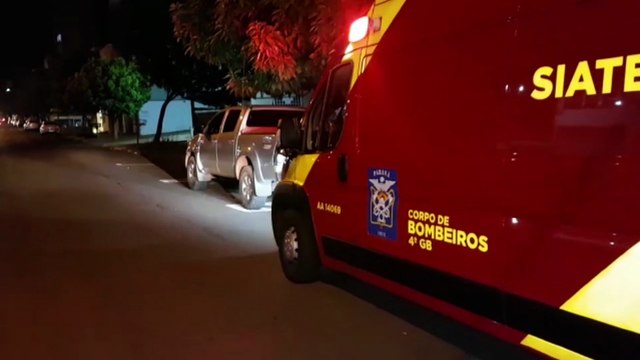 Jovem de 20 anos fica ferido em acidente com moto Honda Pop no Centro de Cascavel