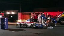 Homem sofre fratura em fêmur ao ser atropelado por moto no Bairro Brasmadeira