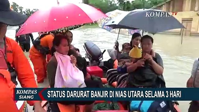 Banjir 3 Hari, Warga Terdampak Nias Utara Dievakuasi dan Dipindahkan ke Posko Pengungsian Desa Muzoi