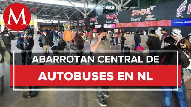 Incrementa afluencia de pasajeros en Central de Autobuses de Monterrey por fiestas decembrinas