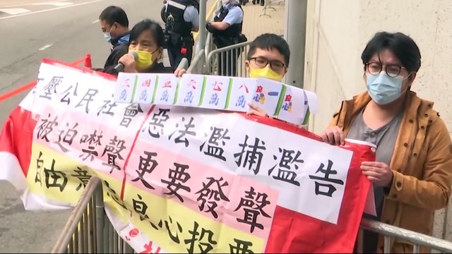 Protestos contra eleições em Hong Kong