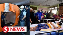 Floods: King and PM visit flood relief centres in Klang Valley