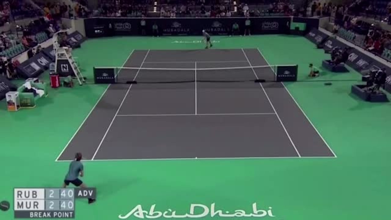 Rublev beats resilient Murray to win Abu Dhabi exhibition event
