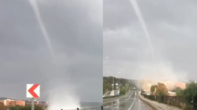 Alanya'da hortum korkuttu