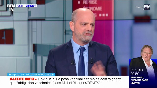 Jean-Michel Blanquer sur le Covid-19: 2875 classes ont été fermées, ce qui fait environ 0,5% des classes de primaires