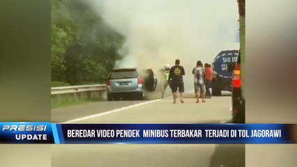 Viral Polisi Padamkan Api, Saat Minibus Terbakar di Tol Jagorawi