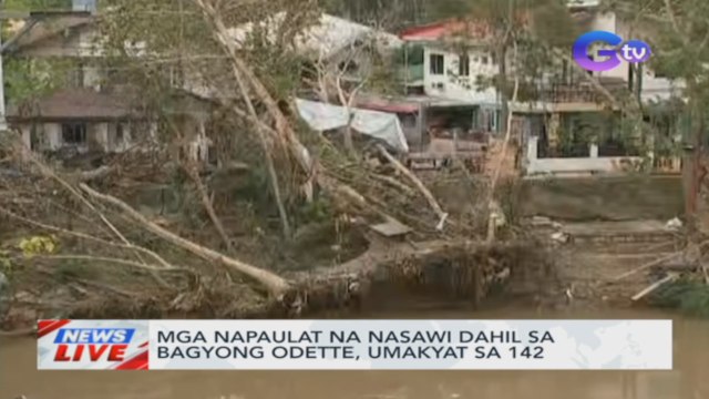 Mga napaulat na nasawi dahil sa Bagyong Odette, umakyat sa 142 | News Live