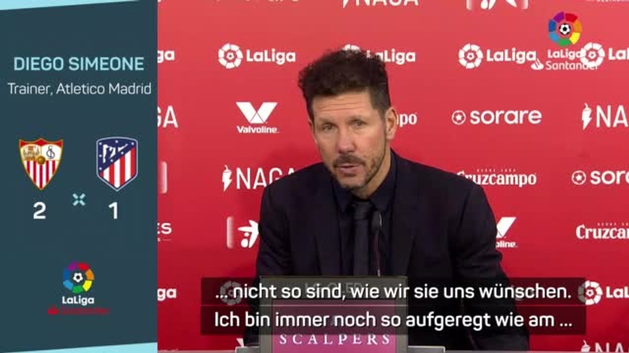 Simeone nach 4. Niederlage: 'Immer noch aufgeregt'
