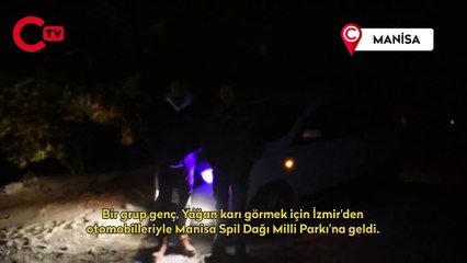 Kar nedeniyle Spil Dağı'nda mahsur kalan yurttaşlar kurtarıldı