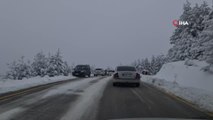 Kar yağışını gören 2 bin rakımlı Keltepe Kayak Merkezi'ne koştu
