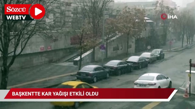 Başkentte kar yağışı etkili oldu
