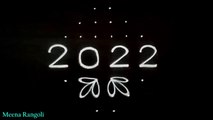 New year 2022 rangoli design with flowers 2022 new year kolam designs 2022 new year muggulu Rangoli designs