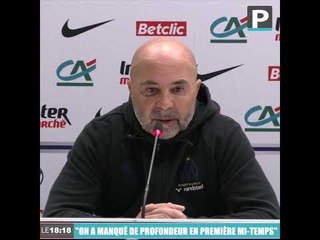 OM-Cannet-Rocheville : "On a manqué de profondeur en première mi-temps" (Sampaoli)