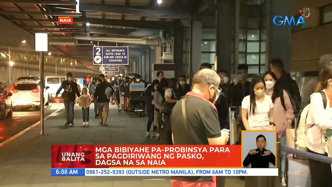 Mga bibiyahe pa-probinsya para sa pagdiriwang ng pasko, dagsa na sa NAIA | UB
