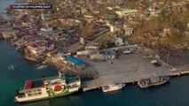 #OdettePH: Aerial survey of Surigao City from Philippine Navy