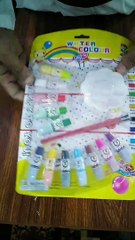unboxing water colours paint.