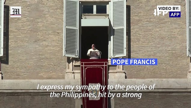 Pope Francis expresses 'sympathy' to Filipinos after Typhoon Rai