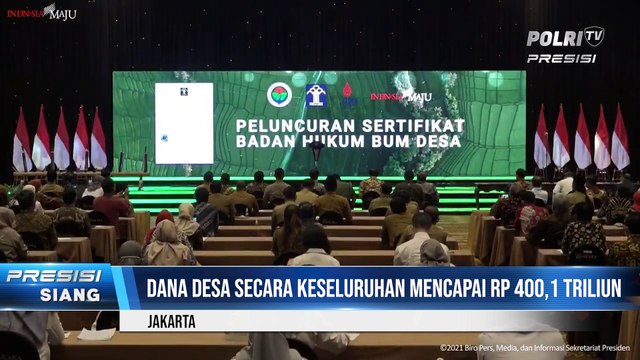 Presiden Jokowi Hadiri Peluncuran Sertifikat Badan Hukum dan Peresmian Pembukaan Rakornas BUM Desa