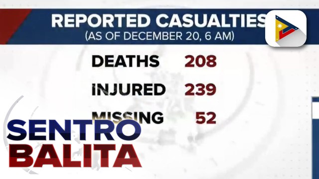 PNP: Mga nasawi sa pananalasa ng Bagyong Odette, nasa 208 na; Iba't-ibang assets ng pamahalaan kabilang ang BRP Ang Pangulo, dineploy para sa mabilis na relief operations