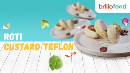Resep roti custard teflon no oven no mixer, bahan pakai takaran sendok