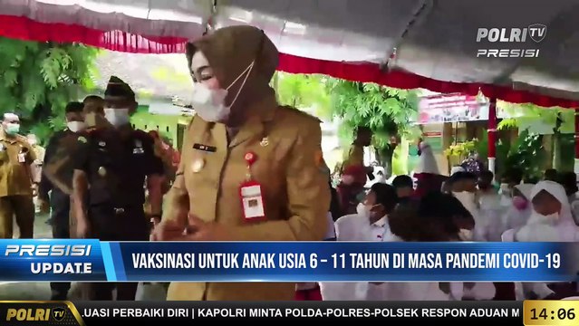 Bupati dan Kapolres Grobogan Hibur dan Motivasi Pelajar yang Akan DI Vaksinasi
