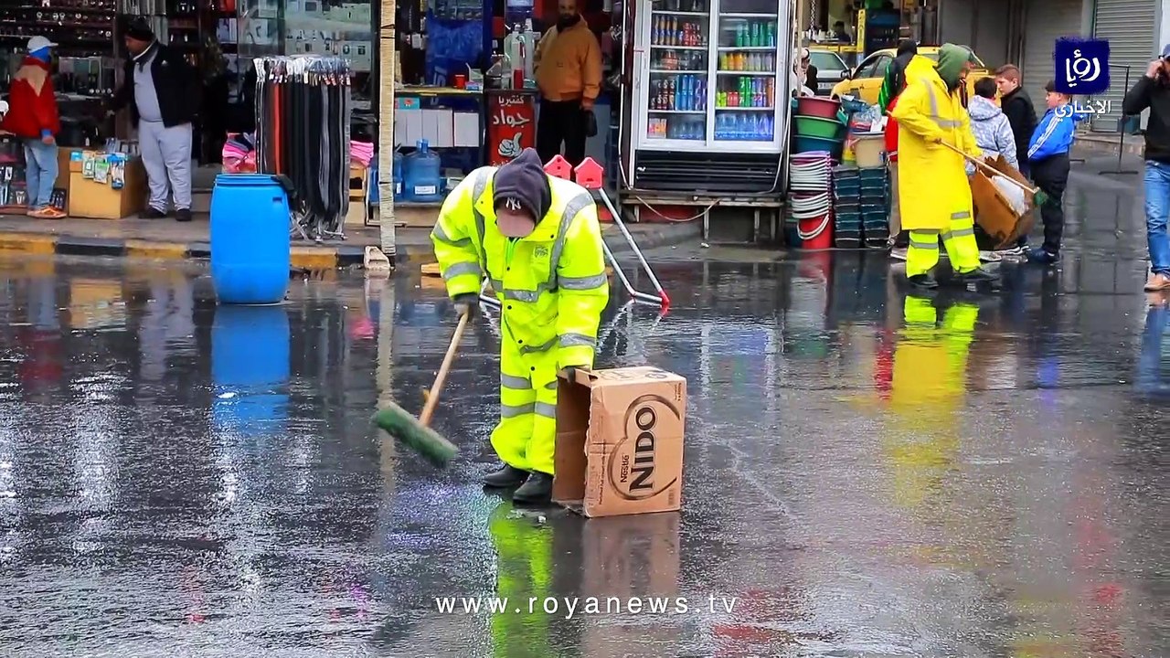 أجواء العاصمة عمان صباح الاثنين بالتزامن مع بدء تأثر الأردن بالمنخفض الجوي